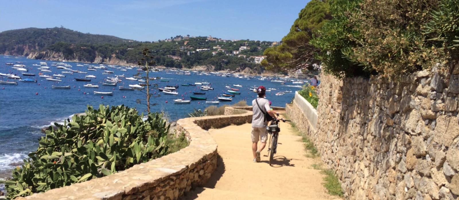 Cyclist on the Costa Brava on a self guided cycle trip in Catalonia | Kate Baker
