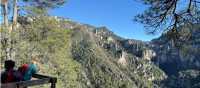 Hikers at a lookout near Parrizal Gorge, a limestone gorge at the head of the Matarraña River | Kate Baker