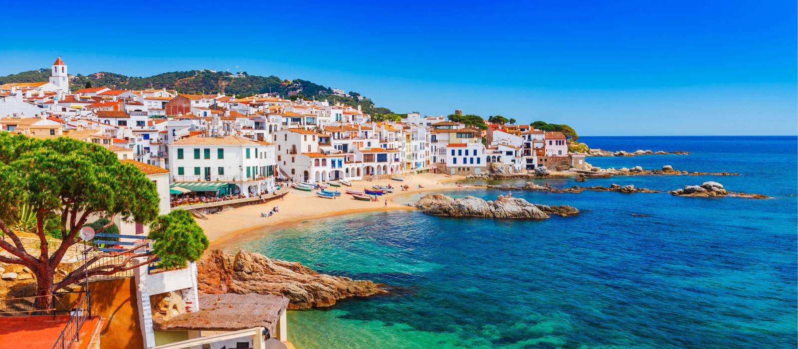 The laidback beach town of Calella de Palafrugell in Catalonia