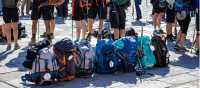 Pilgrim bags with the Camino shell