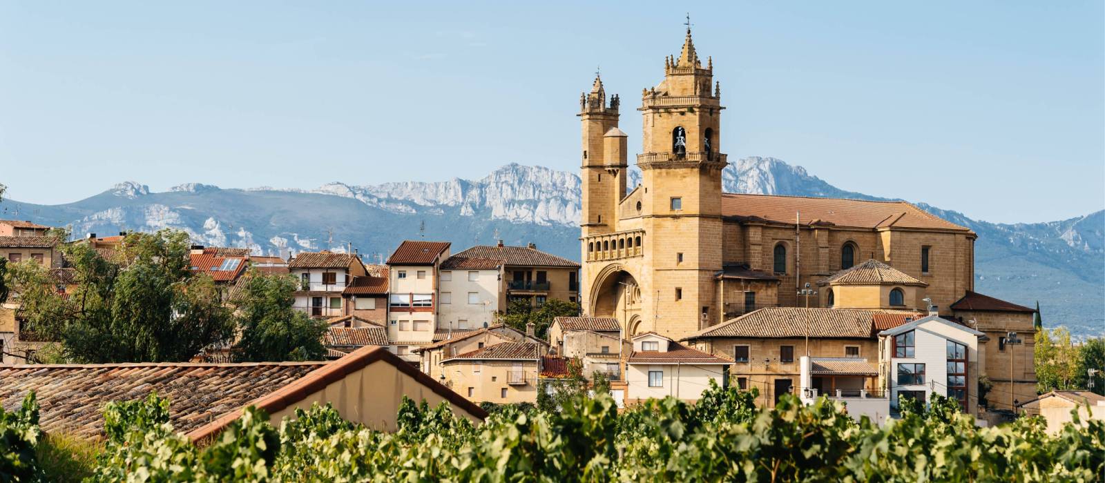 Inspiring view of Elciego in Spain