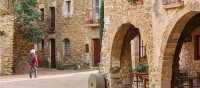 The medieval village of Monells in Catalonia, Spain