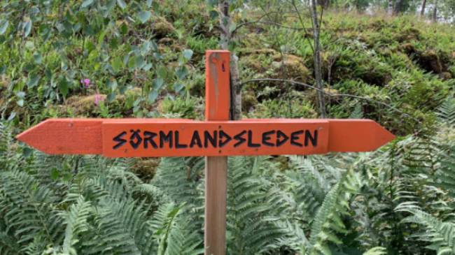 Signage on the Sörmland Trail