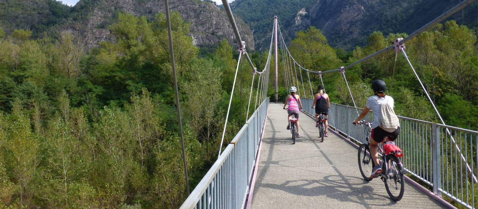 Cycling on the relatively flat trails of the Ticino region in Switzerland
