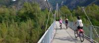 Cycling on the relatively flat trails of the Ticino region in Switzerland