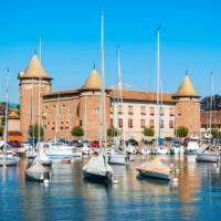 Medieval castle in Morges, Switzerland