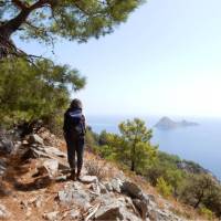 Taking in the view from Cape Gelidonia on the Lycian Way in Turkey | Lilly Donkers