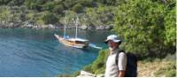 Hiker taking in the view of the Lycian Coast |  <i>Kate Baker</i>