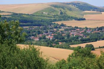 Alfriston, on the South Downs Way, England