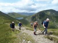 Ascending St. Sunday Crag from Grisedale Beck