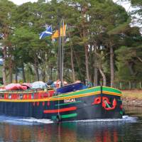 Barge on the Caledonian Canal