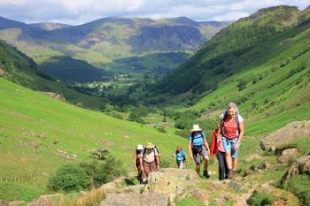 Walkers on the Coast to Coast trail, England