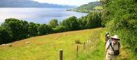 The trail with Urquhart Castle far in the distance