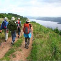 Hikers high above Loch Ness