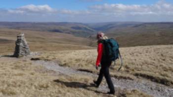 Reaching the Great Shunner Summit, Yorkshire Dales