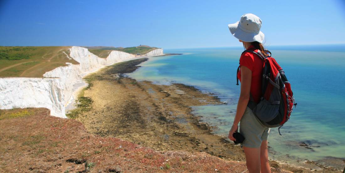 Looking towards the Seven Sisters, South Downs Way