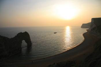 Sunset near Durdle door, Dorset