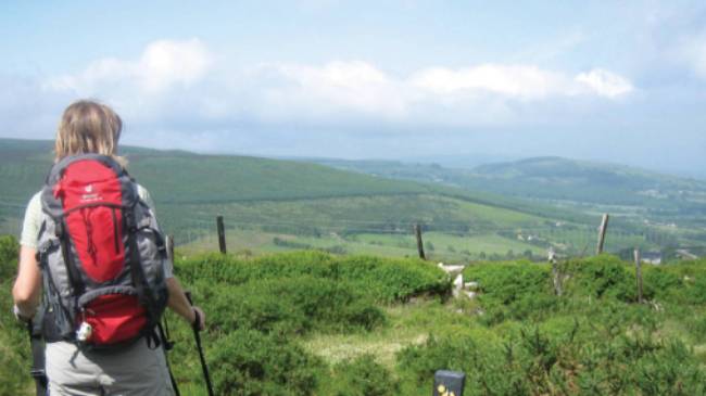 A hiker on the Wicklow Way