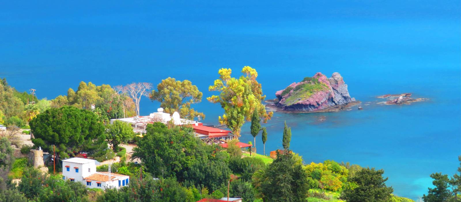 Looking towards the Baths of Aphrodite from the nature trail | John Millen