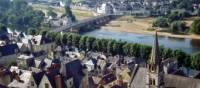 The town of Chinon on the Loire River