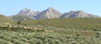 View of the Alpilles mountain range, France