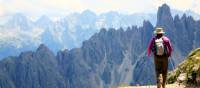 Heading towards the Auronzo Hut in the Dolomites