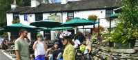 Taking a break from the cycling at Elterwater, Lake District