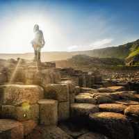 Giants Causeway Hiker in the Sunlight | Caspar Diederik