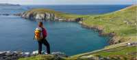 Hiker enjoying the view from Slea Head, Dingle | Gareth McCormack