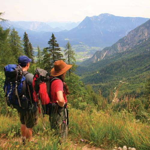 Looking down into the Gosau valley, Austria
