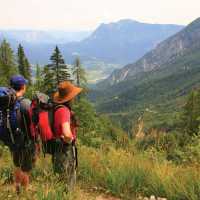 Looking down into the Gosau valley, Austria
