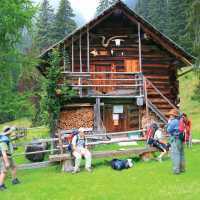 Refreshment spot with honesty box near Hallstatt, Austria