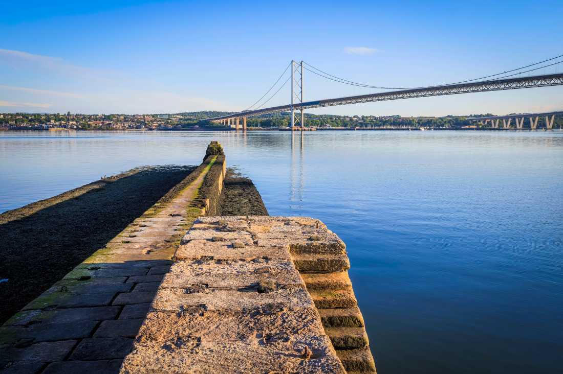 The Forth Bridges at North Queensferry at the start of your Fife Coastal Walk