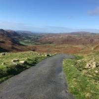 Tackling the very scenic Hardknott Pass by bicycle