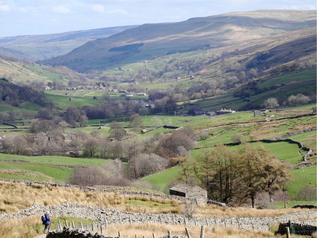 A walker descends towards Thwaite |  <i>John Millen</i>