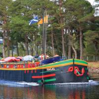 Barge on the Caledonian Canal