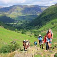Walkers on the Coast to Coast trail, England