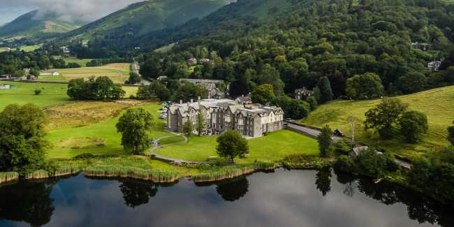Daffodil Hotel and Grasmere from Above