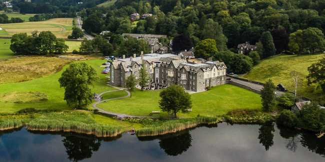 Daffodil Hotel and Grasmere from Above