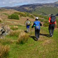 Coast to Coast hikers descending into Borrowdale | John Millen