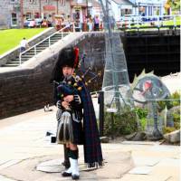 Piper and Nessie in Fort Augustus