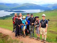 Group by Loch Lomond and The Highland Fault, Scotland