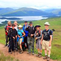 Group by Loch Lomond and The Highland Fault, Scotland