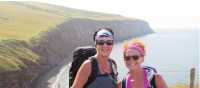 Happy Walkers above Fleswick Bay