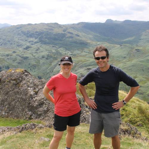 Hiker with Coast to Coast guide John Millen