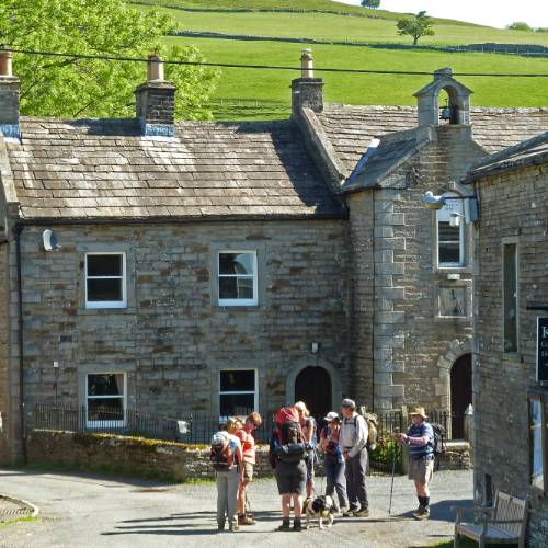Walkers setting off for another beautiful day on UK's Coast to Coast trail