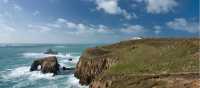 The stunning Cornish coastline at Lands End