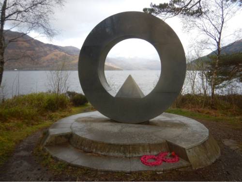 A war memorial on the path alongside Loch Lomond, just north of Rowardennan (Day 3). | <i>Peter Wells</i>