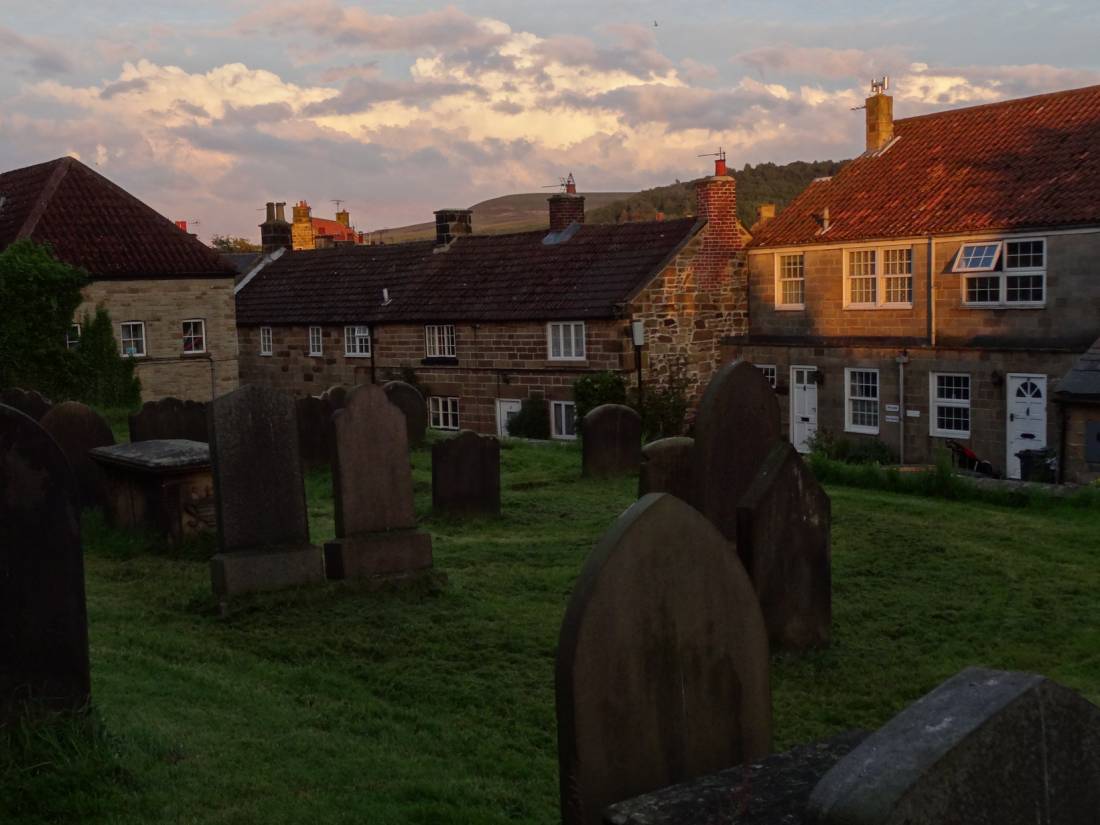 Dusk at Osmotherley grave yard!