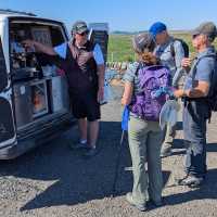 Coffee break while walking Hadrian's Wall National Trail in England | John Millen